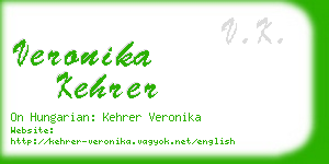 veronika kehrer business card